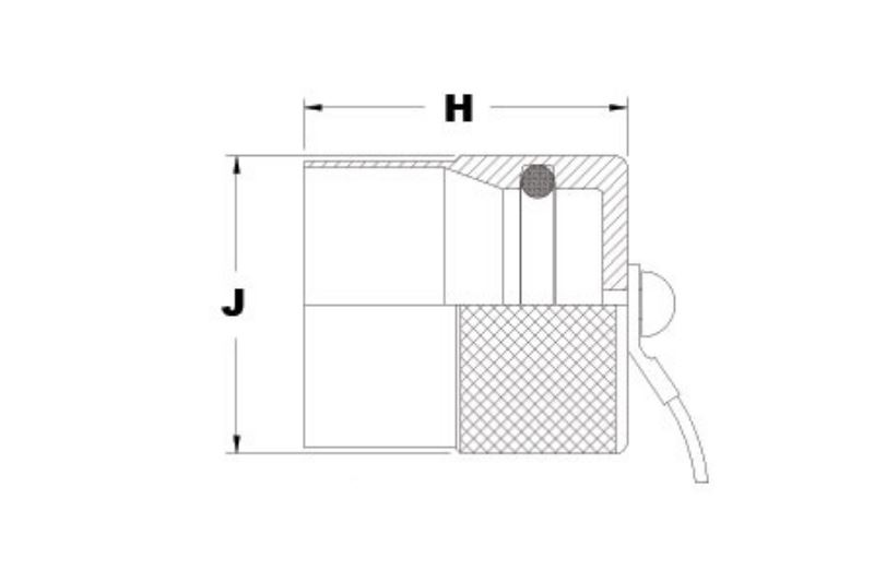 Dust Caps for Male Quick Disconnect Cad